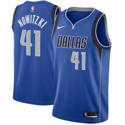 Nike Dallas Mavericks #41 Dirk Nowitzki Royal Youth NBA Swingman Icon Edition Jersey